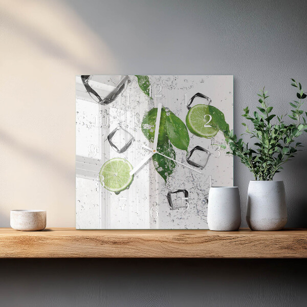 Szögletes fali üvegóra Lime