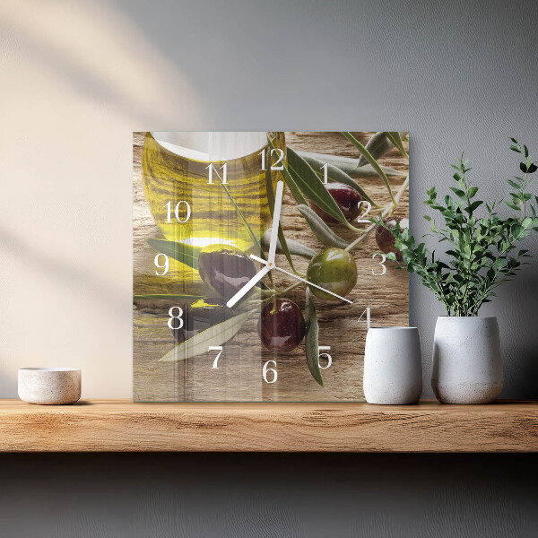 Szögletes fali üvegóra Olívaolaj