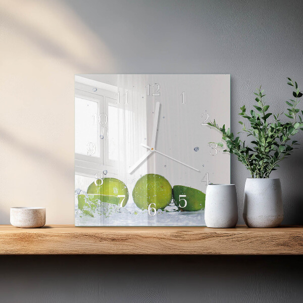 Szögletes fali üvegóra Lime