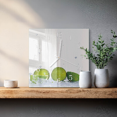 Szögletes fali üvegóra Lime