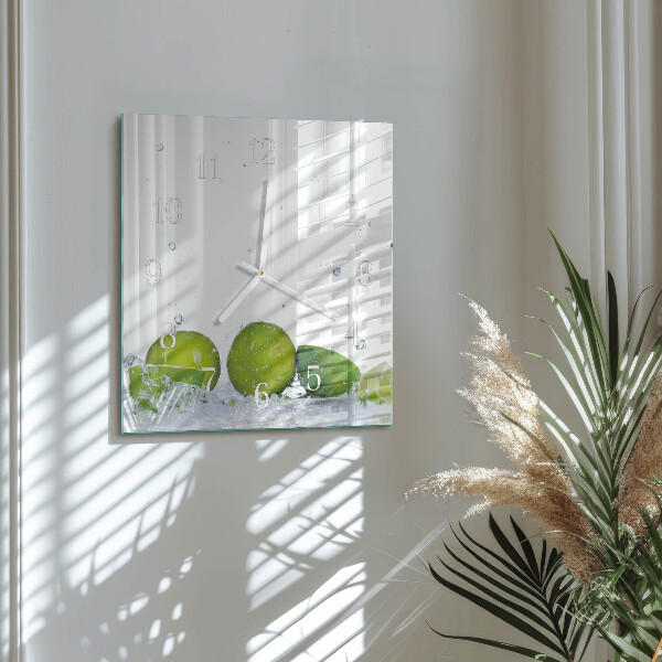 Szögletes fali üvegóra Lime