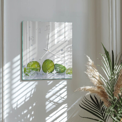 Szögletes fali üvegóra Lime