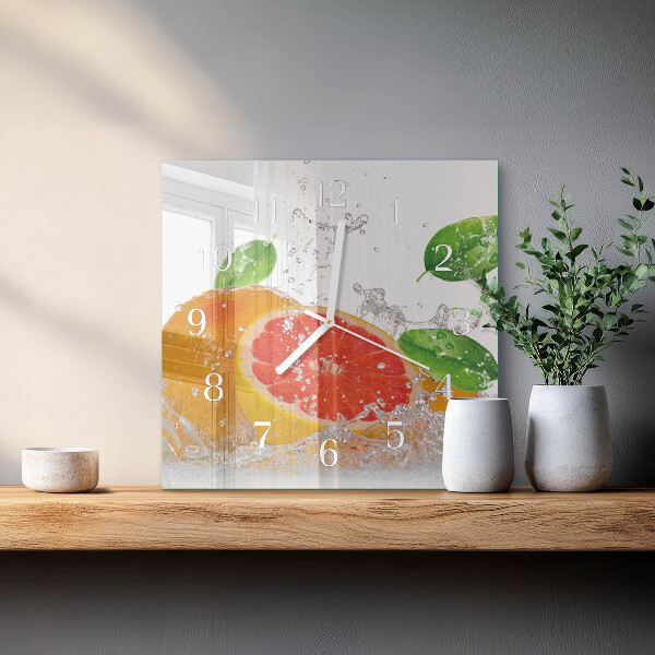 Szögletes fali üvegóra Grapefruit