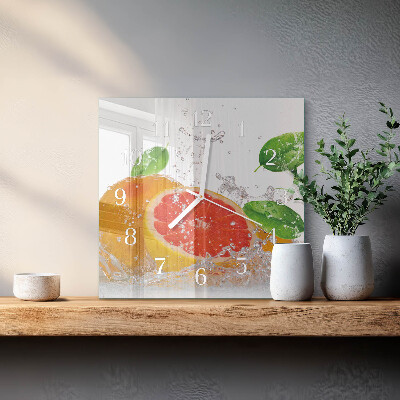 Szögletes fali üvegóra Grapefruit