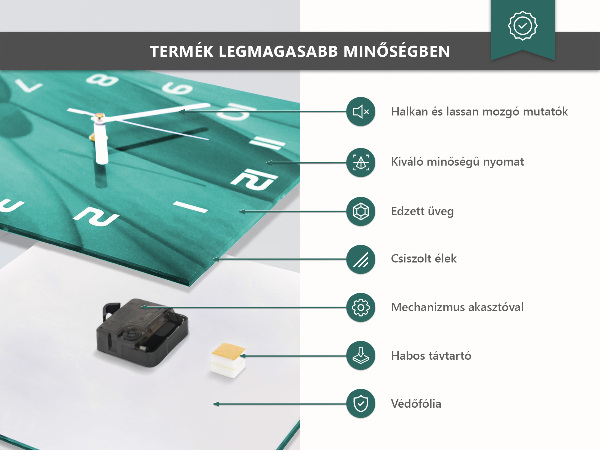 Szögletes üvegóra Híd