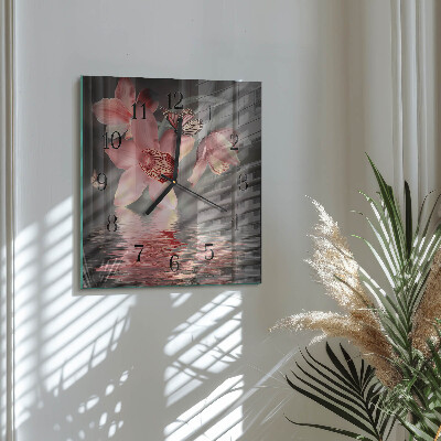 Szögletes üvegóra Orchidea