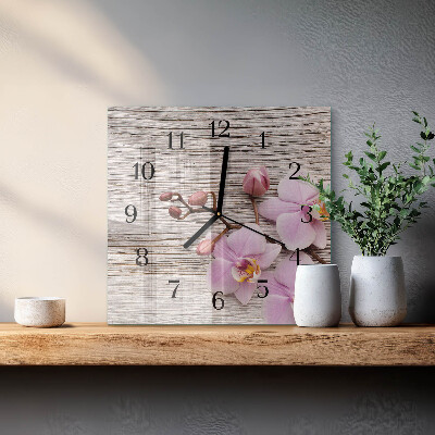 Szögletes üvegóra Orchidea