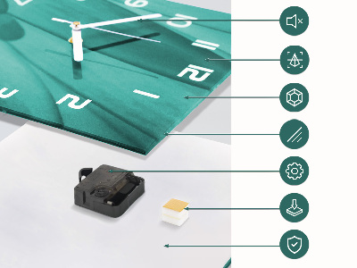 Szögletes üvegóra Orchidea