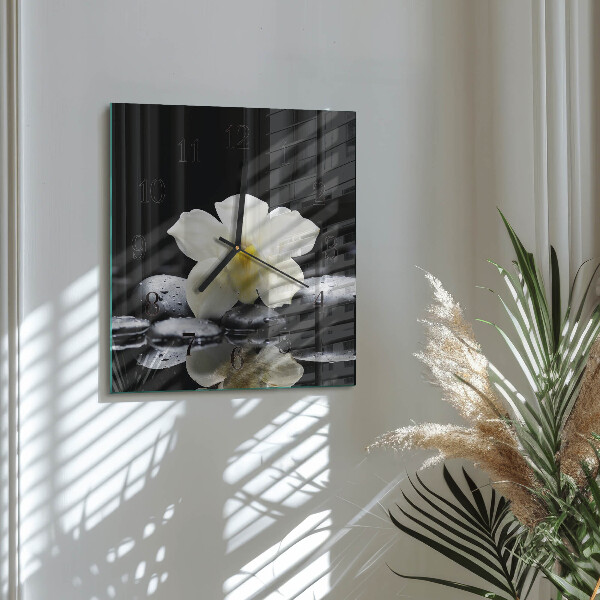 Szögletes üvegóra Orchidea kövek