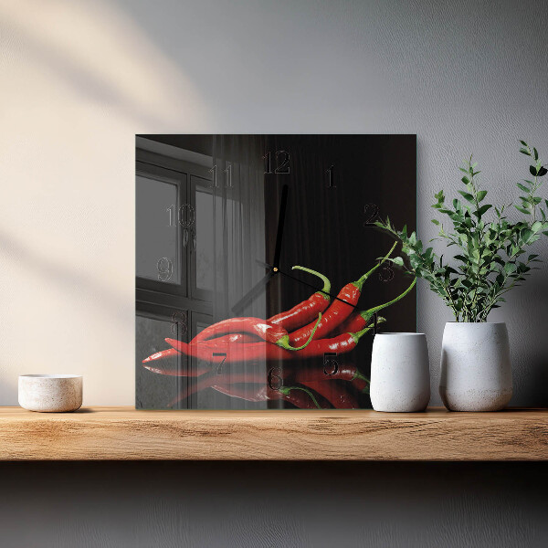Szögletes üvegóra Chili paprika