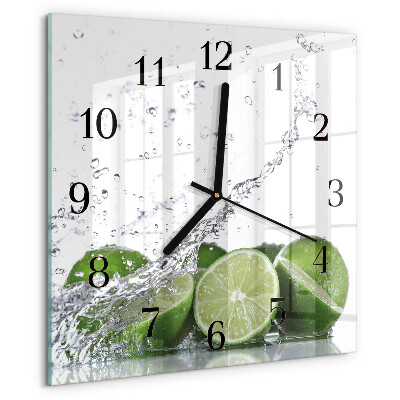 Szögletes üvegóra Lime