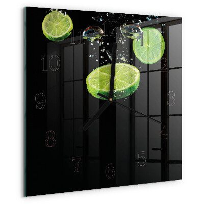 Szögletes üvegóra Lime