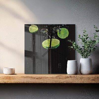 Szögletes üvegóra Lime
