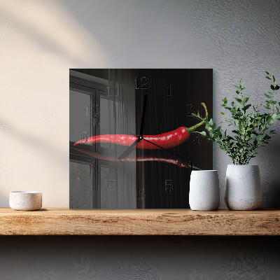 Szögletes üvegóra Chili paprika
