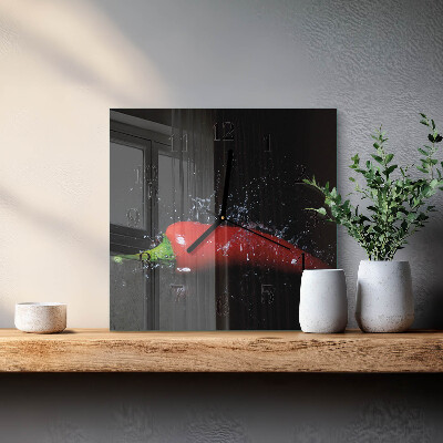 Szögletes üvegóra Chili paprika