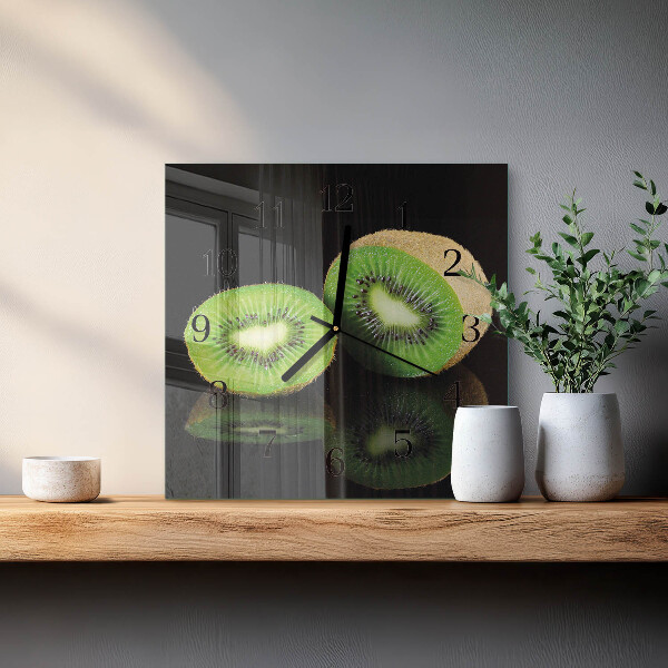 Szögletes üvegóra Kiwi