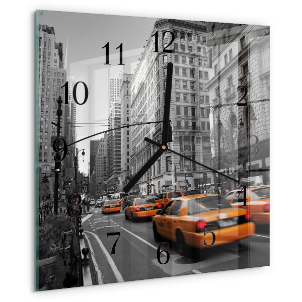Szögletes üvegóra New York-i taxi