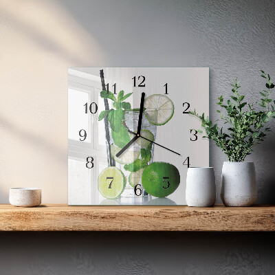 Szögletes üvegóra Lime és menta