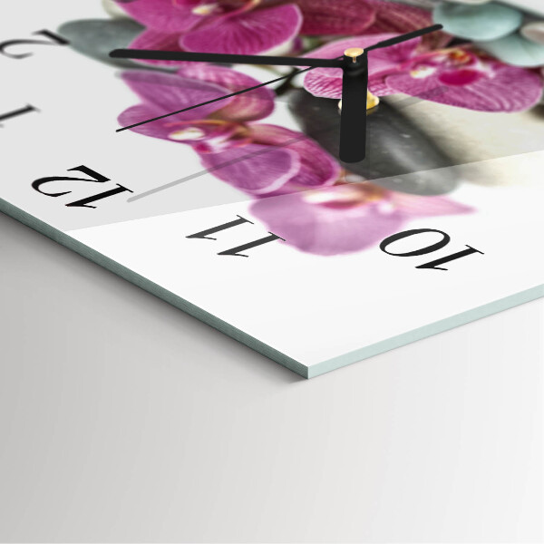Szögletes üvegóra Orchideák