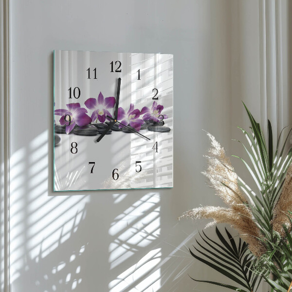 Szögletes üvegóra Orchidea
