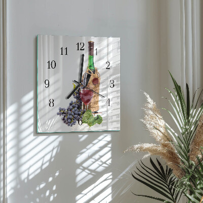 Szögletes üvegóra Szőlő borhoz