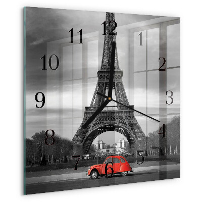 Szögletes üvegóra Eiffel-torony autó