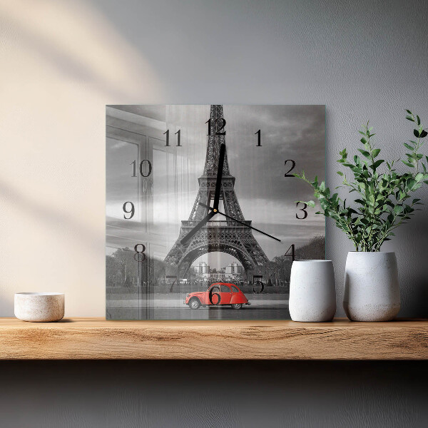 Szögletes üvegóra Eiffel-torony autó
