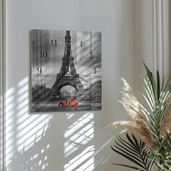 Szögletes üvegóra Eiffel-torony autó