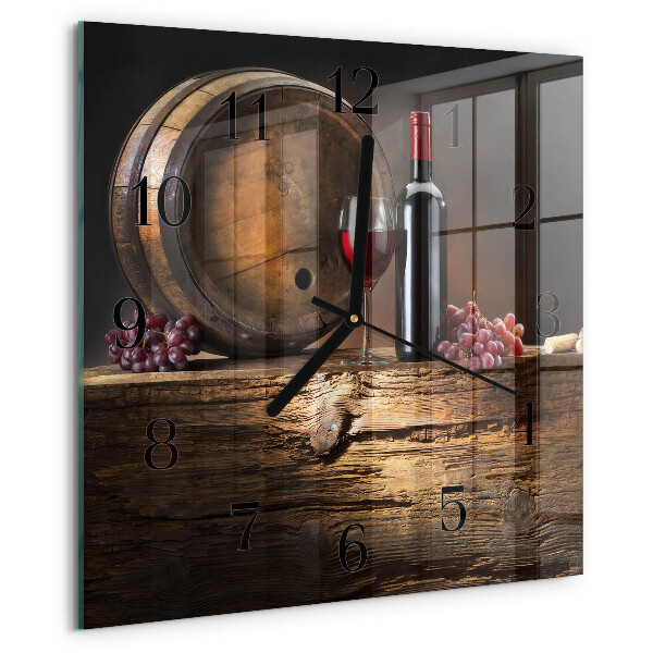 Szögletes üvegóra Szőlő borhoz