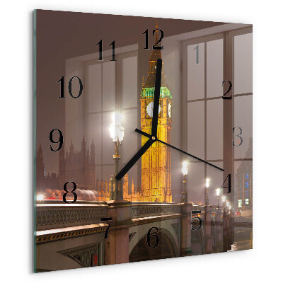 Szögletes üvegóra Big Ben