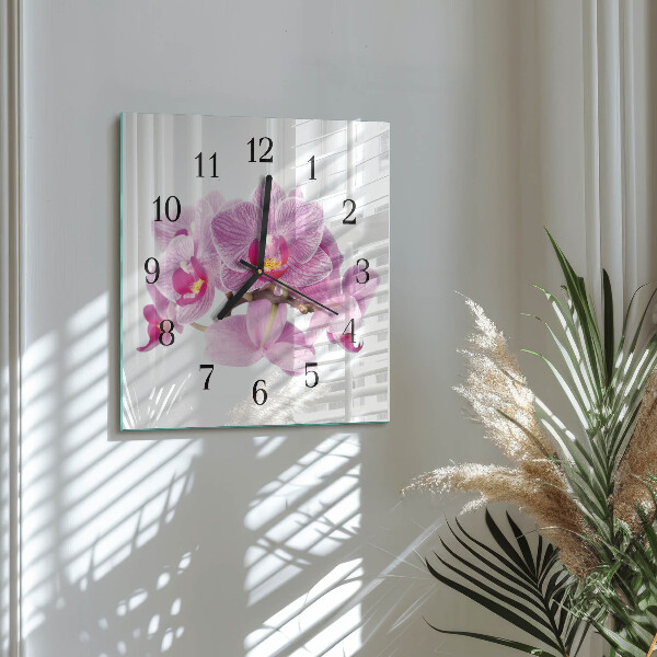 Szögletes üvegóra Orchideák