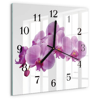 Szögletes üvegóra Orchidea