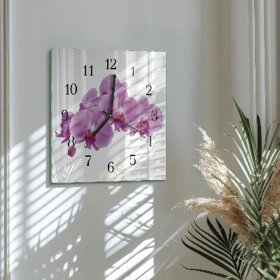 Szögletes üvegóra Orchidea