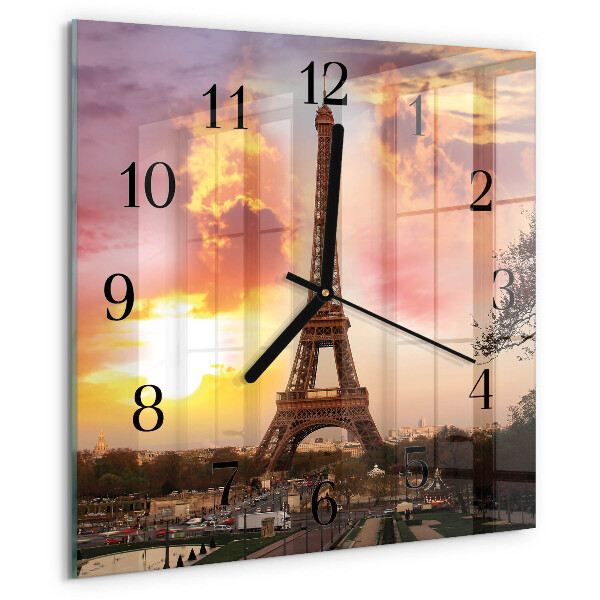 Szögletes üvegóra Eiffel-torony Párizs