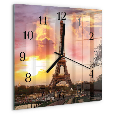 Szögletes üvegóra Eiffel-torony Párizs