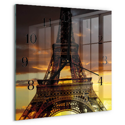 Szögletes üvegóra Eiffel-torony Párizs