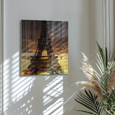 Szögletes üvegóra Eiffel-torony Párizs