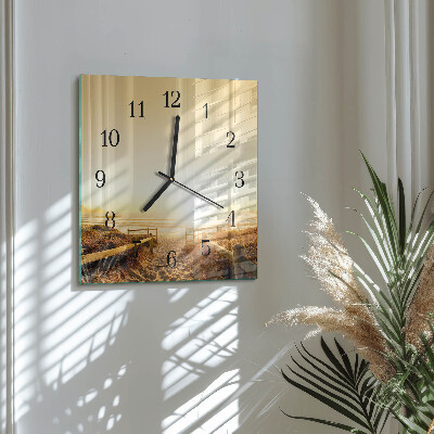 Szögletes üvegóra Strandút