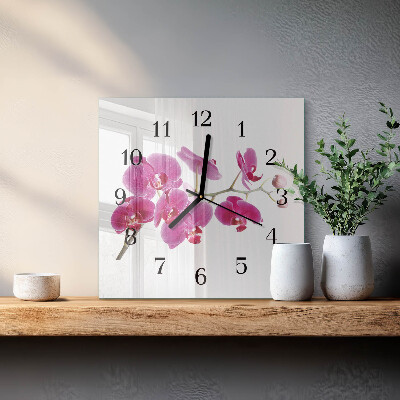 Szögletes üvegóra Orchidea