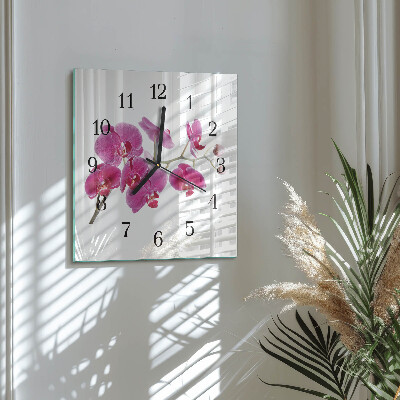 Szögletes üvegóra Orchidea