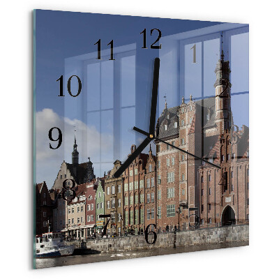 Szögletes üvegóra Gdańsk
