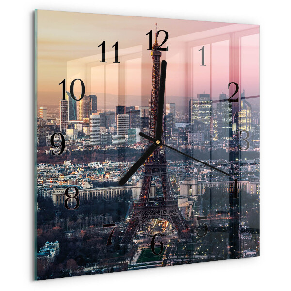 Szögletes üvegóra Eiffel-torony Párizs