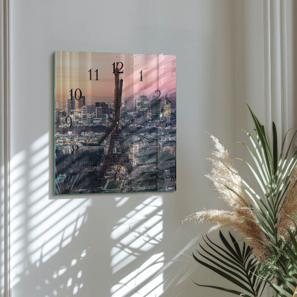 Szögletes üvegóra Eiffel-torony Párizs