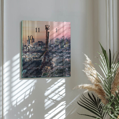 Szögletes üvegóra Eiffel-torony Párizs