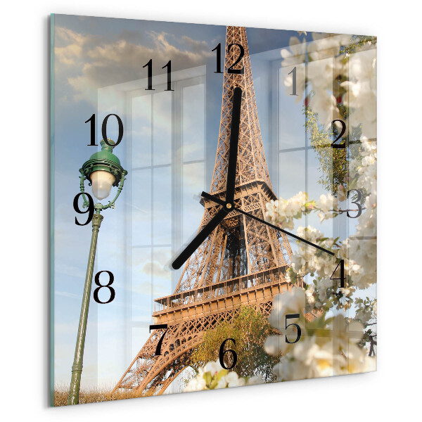 Szögletes üvegóra Eiffel-torony Párizs