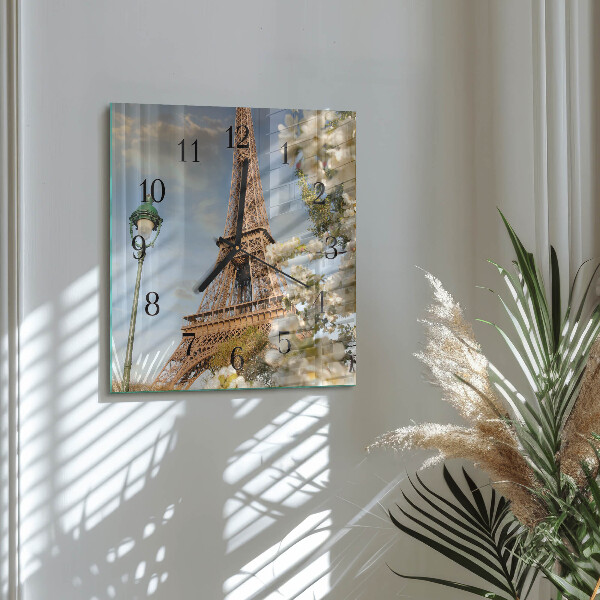 Szögletes üvegóra Eiffel-torony Párizs
