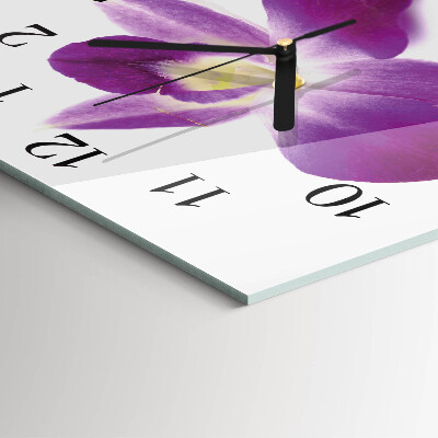 Szögletes üvegóra Orchidea virág