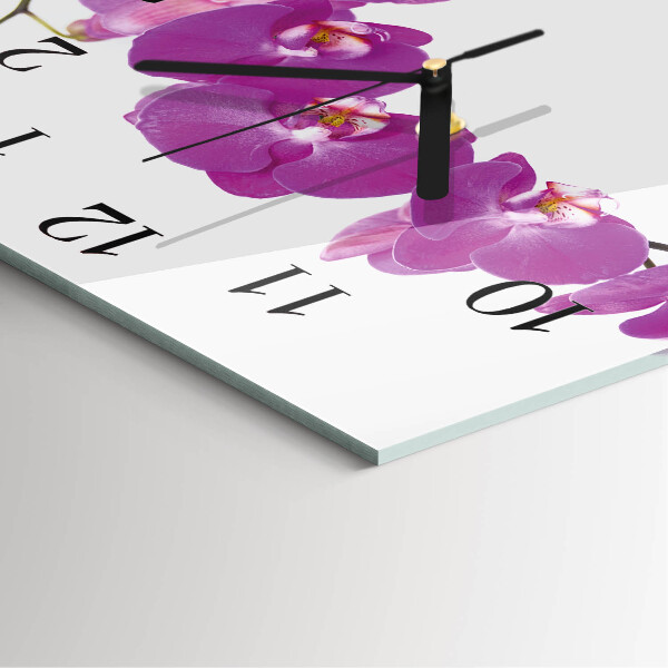 Szögletes üvegóra Orchidea