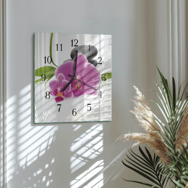Szögletes üvegóra Orchidea