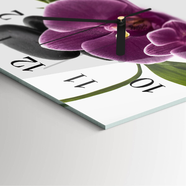 Szögletes üvegóra Orchidea
